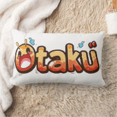 オタクおもしろい文字 ランバークッション (ブランケット)