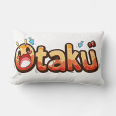 オタクおもしろい文字 ランバークッション (正面)