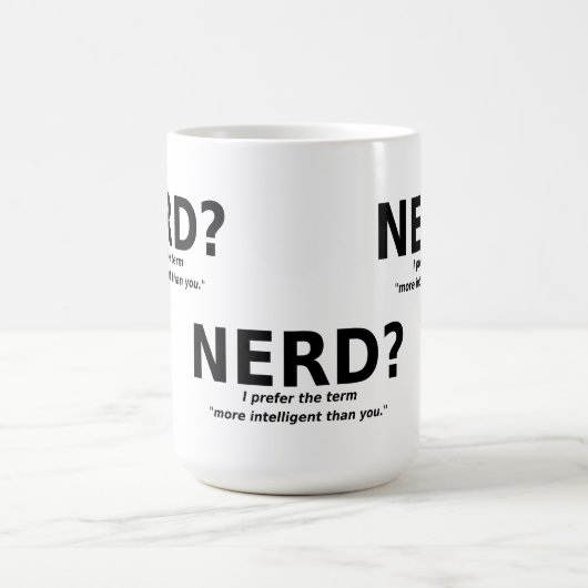 オタクか、それとも知的か 面白いマグカップ コーヒーマグカップ (中央)