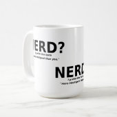 オタクか、それとも知的か 面白いマグカップ コーヒーマグカップ (正面左)