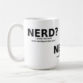 オタクか、それとも知的か 面白いマグカップ コーヒーマグカップ (左)