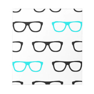 オタクっぽい眼鏡 青 オタク ノートパッド