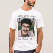 オタクで面白いカスタマイズフォトTシャツ Tシャツ (正面)