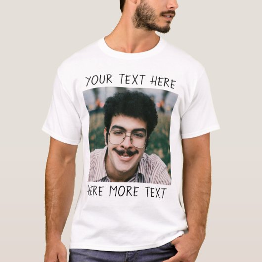 オタクで面白いカスタマイズフォトTシャツ Tシャツ (正面)