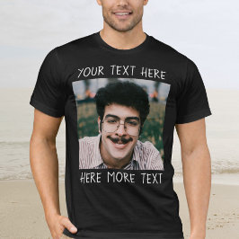 オタクで面白いカスタム写真・テキストまたは名前入り Tシャツ