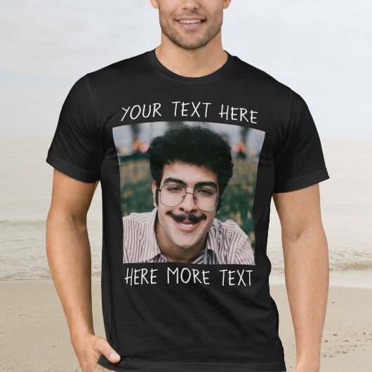 オタクで面白いカスタム写真・テキストまたは名前入り Tシャツ