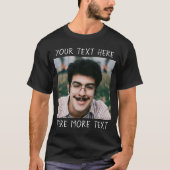 オタクで面白いカスタム写真・テキストまたは名前入り Tシャツ (正面)