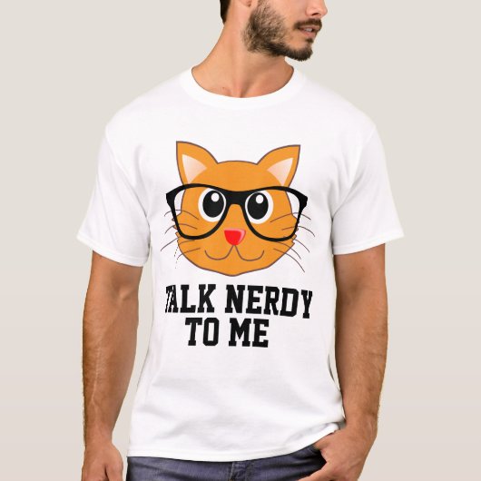 オタクと話したい、かわいい猫のTシャツ Tシャツ (正面)