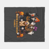 オタクなハロウィーン スケルトン おばけ フリースブランケット (正面(横))