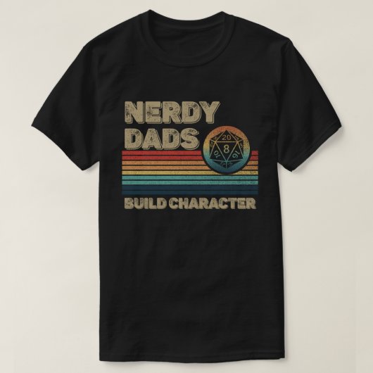 オタクなパパは人格を形成する 面白いRPGゲーマーパパ Tシャツ (デザイン正面)