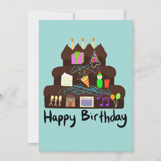 オタクな誕生日ニューラルネットワーク 招待状 (正面)