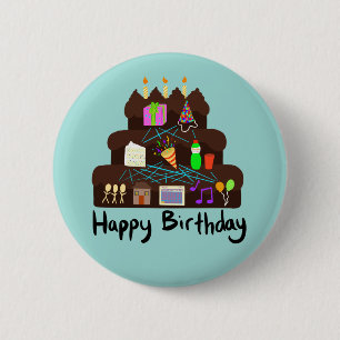 オタクな誕生日ニューラルネットワーク 缶バッジ