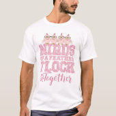オタクな鳥 羽の生えたおバカな仲間たち Tシャツ (正面)