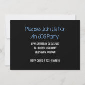 オタクな1980年代のレトロカセットテープ 招待状 (裏面)