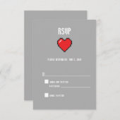 オタクな8ビットハートの返信 出欠カード (正面/裏面)