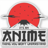 オタクのかわいいが分からないクールアニメ シール (正面)