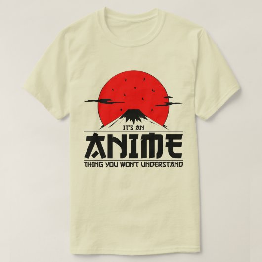 オタクのかわいいが分からないクールアニメ Tシャツ (デザイン正面)
