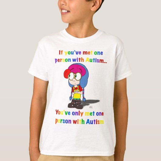 オタクの理解を深めるTシャツ:ひとりひとりちがうことを伝えよう Tシャツ (正面)