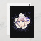 オタクアニメガールかわいいハートかわいいマンガ ポストカード (正面/裏面)