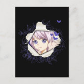 オタクアニメガールかわいいハートかわいいマンガ ポストカード (正面)