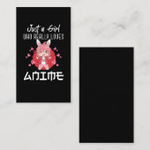 オタクガールラブアニメマンガ日本の漫画ファン 名刺 (正面/裏面)