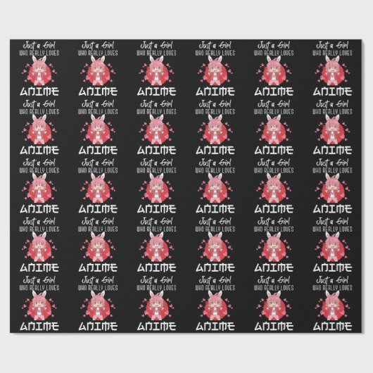 オタクガール大好きアニメマンガ日本の漫画ファン ラッピングペーパー (フラット)
