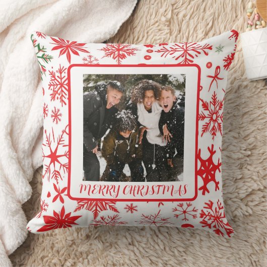 オタクフォトクリスマススノーフレーク クッション (ブランケット)