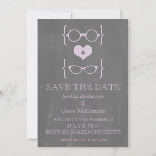 オタクメガネ 黒板 Save the Date 招待状