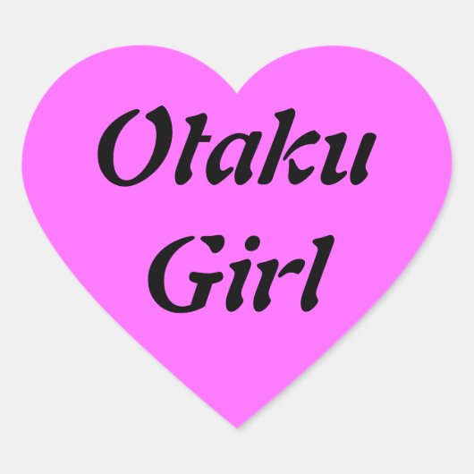 オタク女子ステッカー ハートシール (正面)