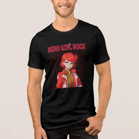 オタク女子ロック トライブレンドTシャツ (正面)