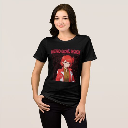 オタク女子ロックTシャツ トライブレンドTシャツ (正面全面)