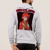 オタク女子ロックTシャツ パーカ (裏面)