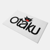 オタク猫の面白いスローガン ドアマット (アングル)