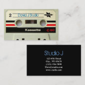 オタク系ので真面目な80年代カセットレトロのカセットテープ 名刺 (正面/裏面)