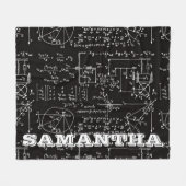 オタク系のな数学の数学のパーソナライズなサイズS-L フリースブランケット (正面(横))