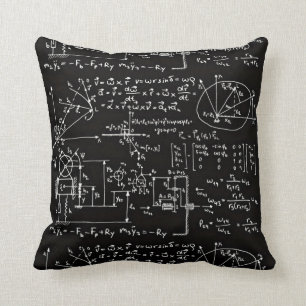 オタク系のな数学の数学の黒 クッション