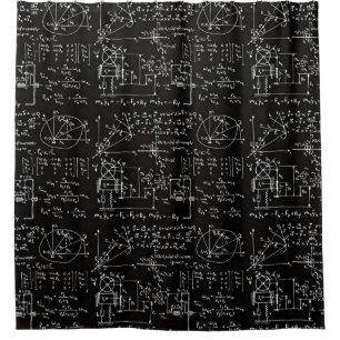 オタク系のな数学の数学 シャワーカーテン