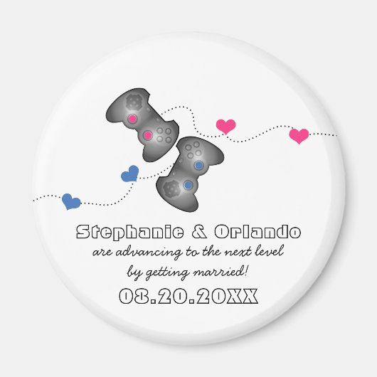 オタク系のゲーマーが日付マグネットを保存 マグネット (正面)