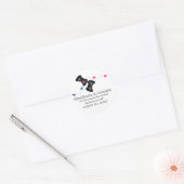 オタク系のゲーマーは日付を保存するシールDark Blue/Pink ラウンドシール (封筒)