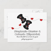 オタク系のゲーマー日付はがき、ダークゲームを保存 案内ポストカード (正面/裏面)