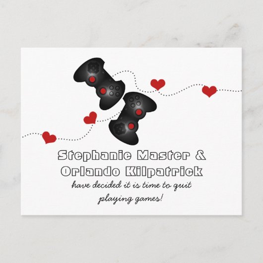 オタク系のゲーマー日付はがき、ダークゲームを保存 案内ポストカード (正面)