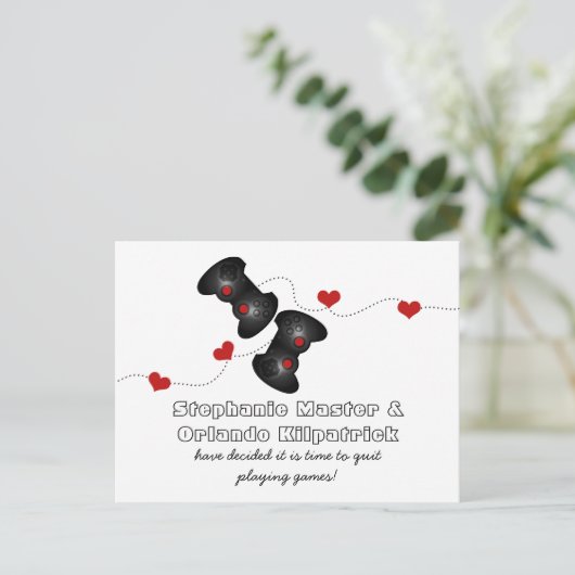 オタク系のゲーマー日付はがき、ダークゲームを保存 案内ポストカード (スタンド正面)