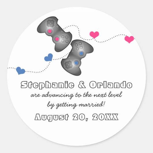 オタク系のゲーマー日付ステッカーの保存 ラウンドシール (正面)