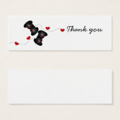 オタク系のゲーマー結婚のThank You Mini Card (Dark) (正面&裏面)