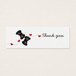 オタク系のゲーマー結婚のThank You Mini Card (Dark)