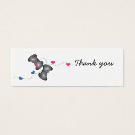 オタク系のゲーマー結婚サンキューミニカード