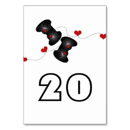 オタク系のゲーマー結婚ズテーブルカードダーク テーブルナンバー