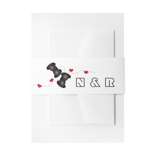 オタク系のゲーマー結婚ズベリーバンドダーク 招待状ベリーバンド (正面例)