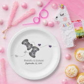 オタク系のゲーマー結婚ズ紙プレートシルバーパープル ペーパープレート (パーティー)