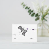 オタク系のゲーマー結婚座席表（銀/紫） プレイスカード (スタンド正面)